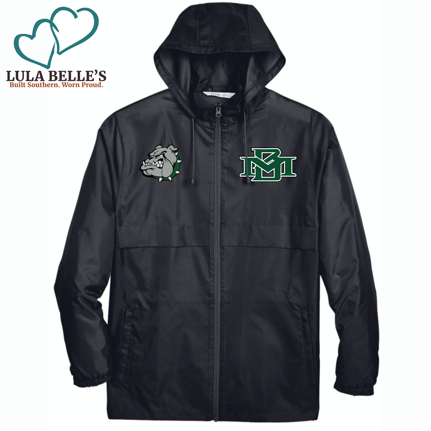 Marion Bulldogs Full-Zip Windbreaker (Pockets)