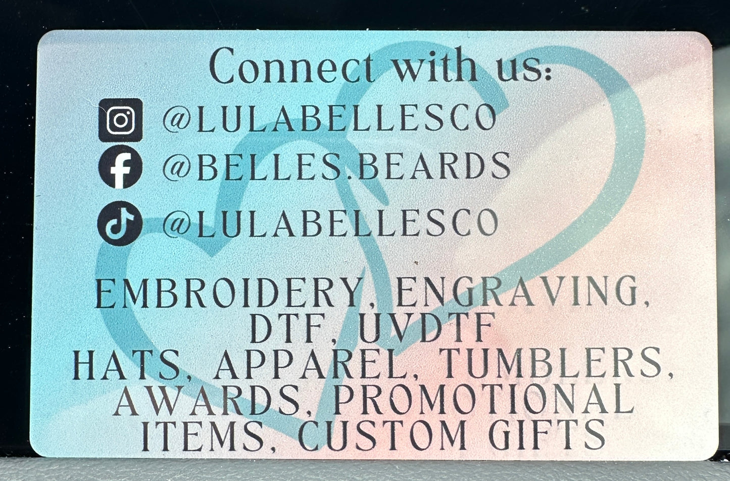 Custom Aluminum Business Cards