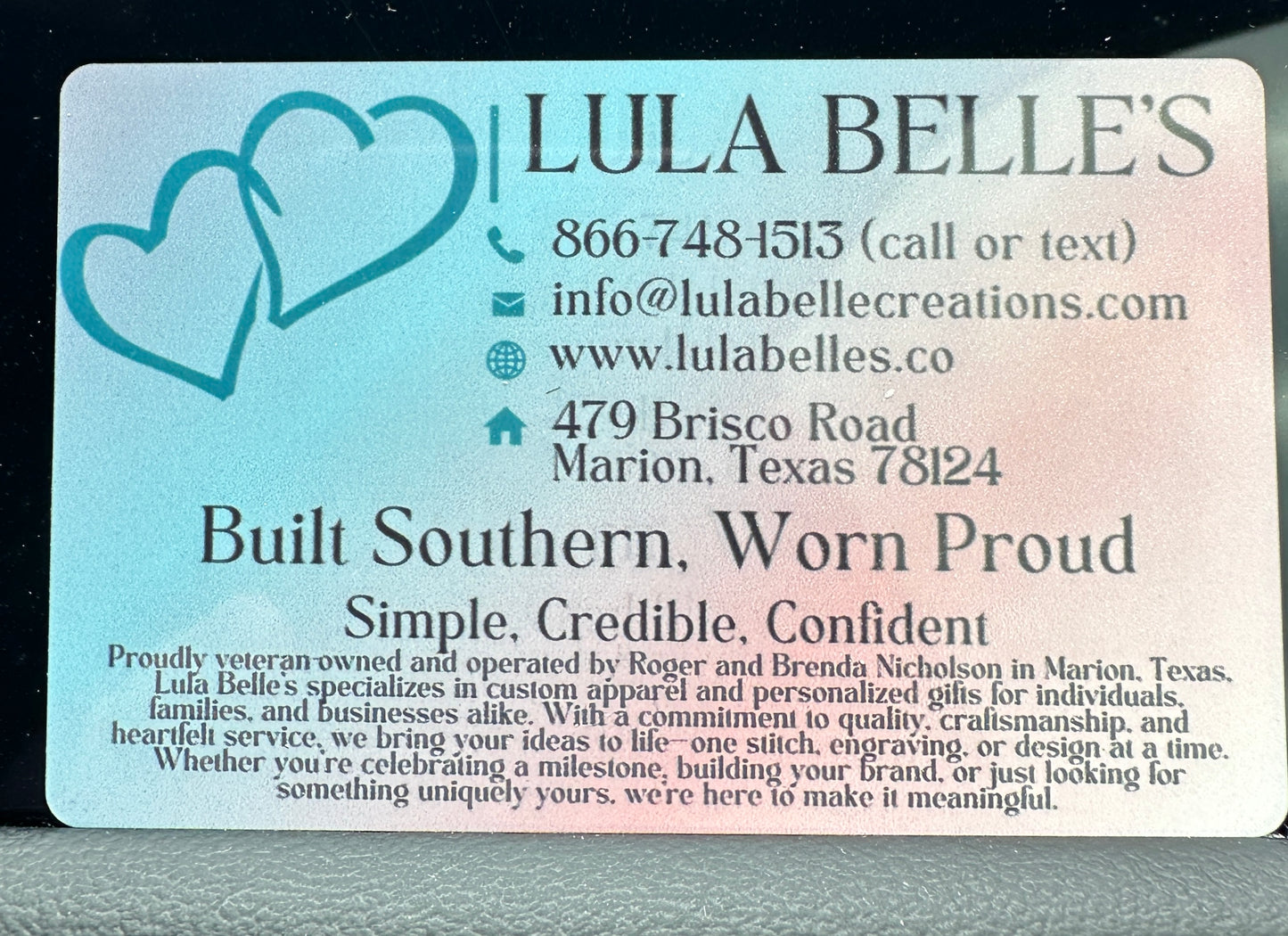 Custom Aluminum Business Cards