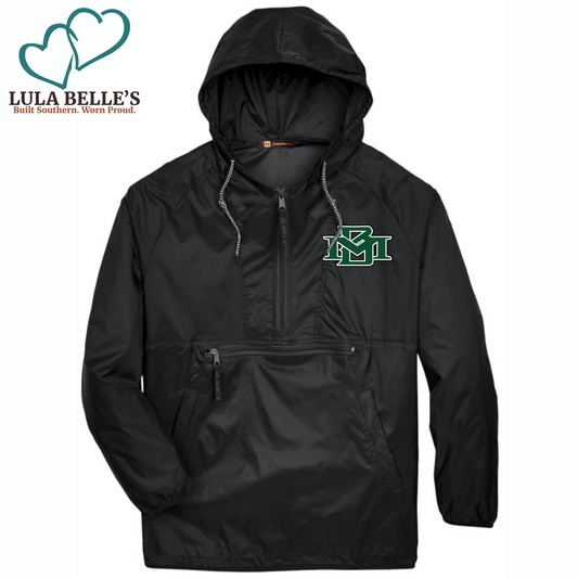 Marion Bulldogs 1/4-zip Windbreaker (Pockets)