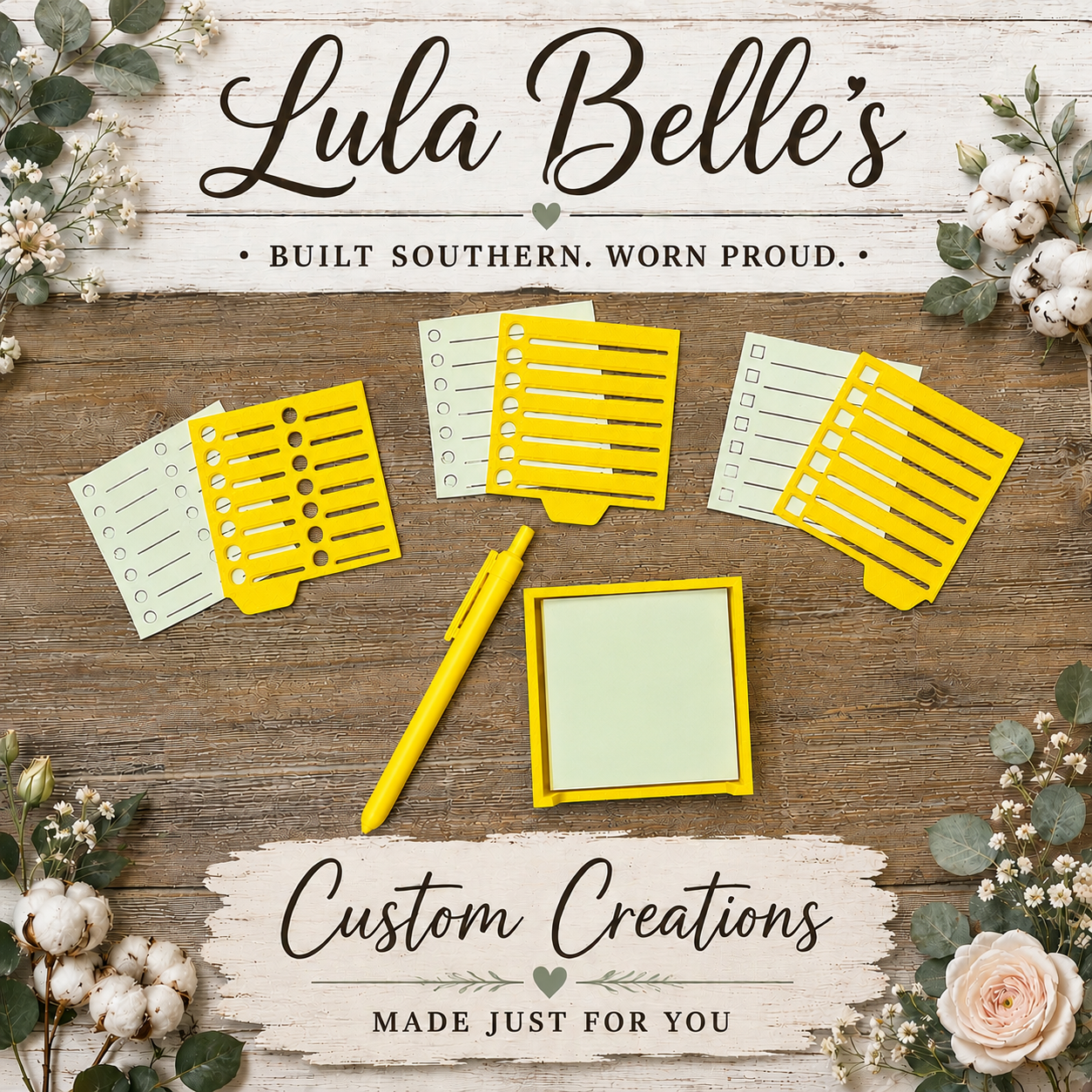 3D-Printed Post-it Note Organizer with Stencil Inserts