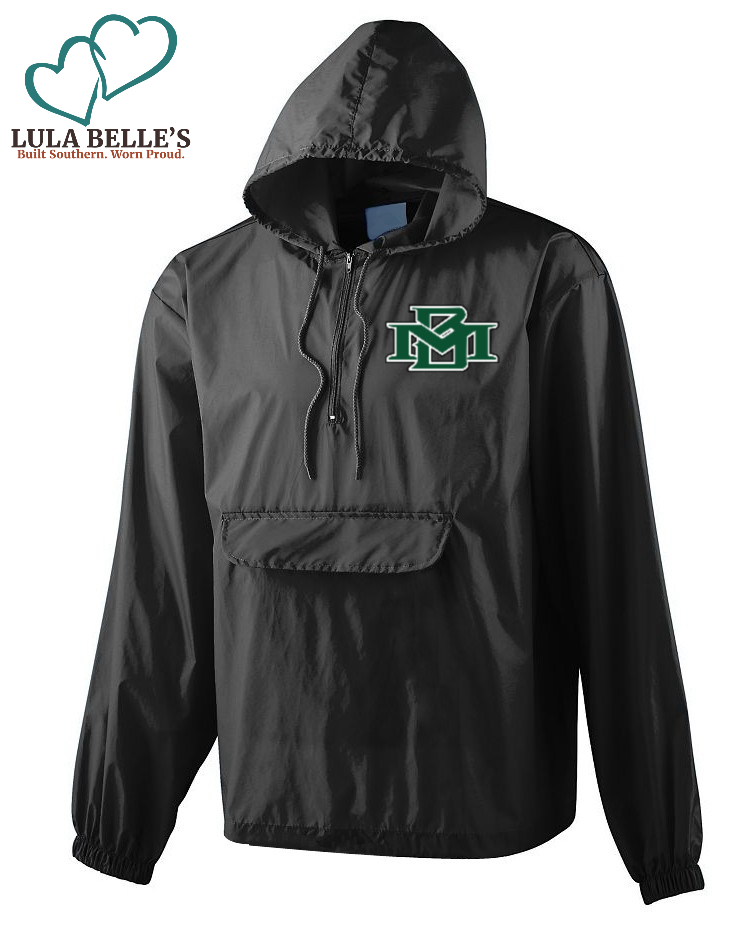 Marion Bulldogs 1/2-zip Windbreaker (No Pockets)