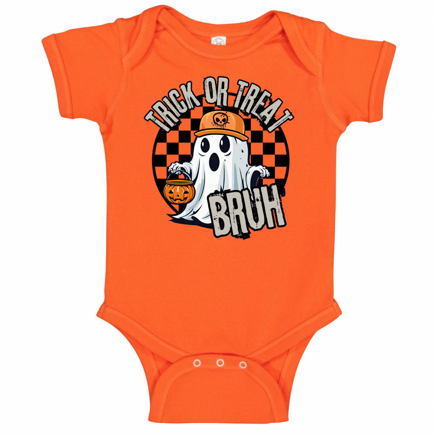 Halloween Checkered Trick or Treat Bruh