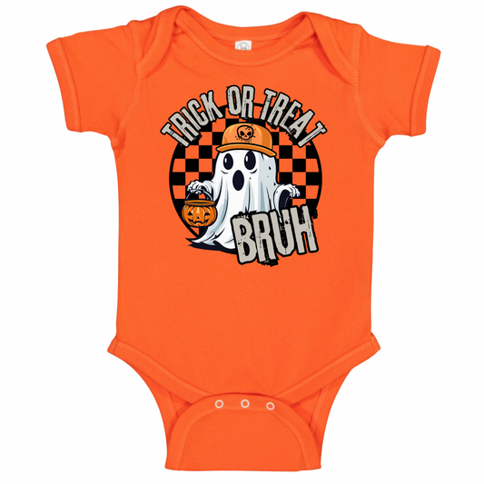 Halloween Checkered Trick or Treat Bruh